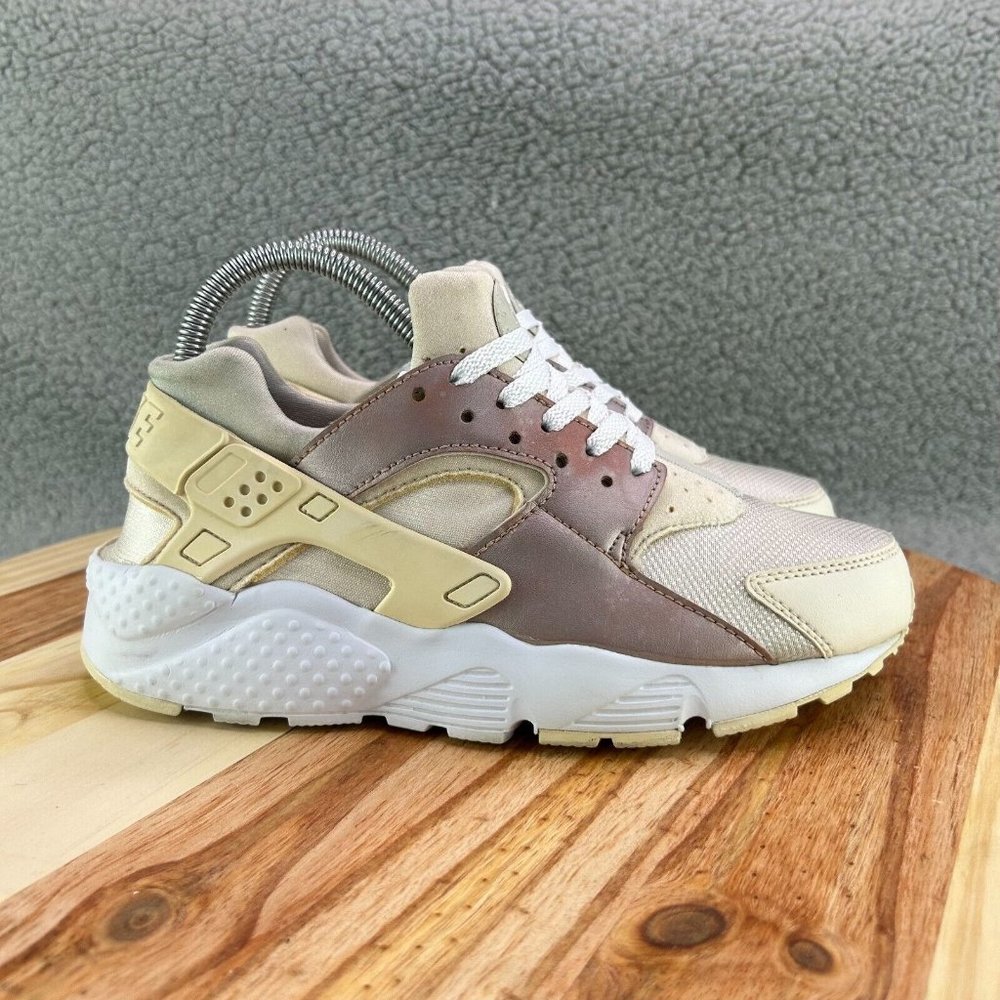 Nike Girl's Air Huarache Run White Rose Gold Running Shoes Sneakers Sz 6Y
